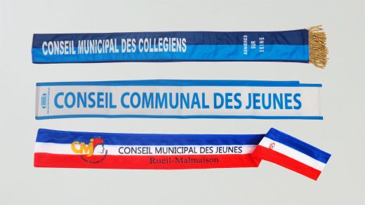 Echarpes Conseil Municipal Jeunes personnalisées