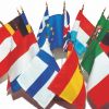 Lot drapeaux de table de l'Union Européenne