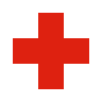 Drapeau Croix Rouge en tissu