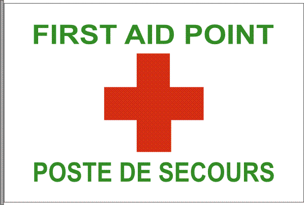 Drapeau poste de Secours 100*150 cm
