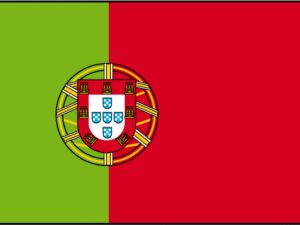 Drapeau Portugal avec écusson