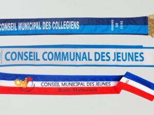 Echarpe conseil municipal des jeunes personnalisée