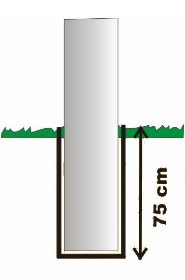 Fourreau pour mât alu 6 m / 7 m