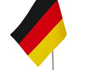 Drapeau de table Allemagne socle bois