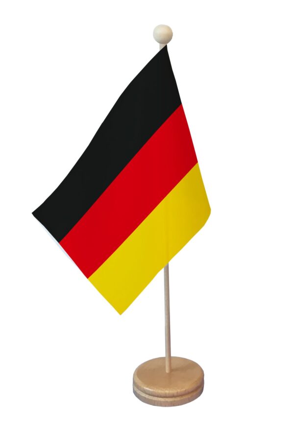 Drapeau de table Allemagne socle bois