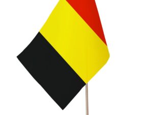 Drapeau de table Belgique socle bois