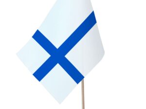 Drapeau de table Finlande socle bois