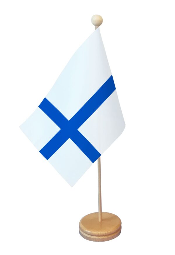 Drapeau de table Finlande socle bois