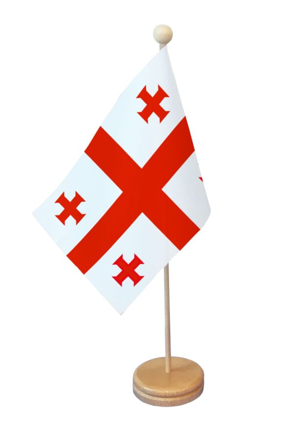 Drapeau de table Georgie socle bois