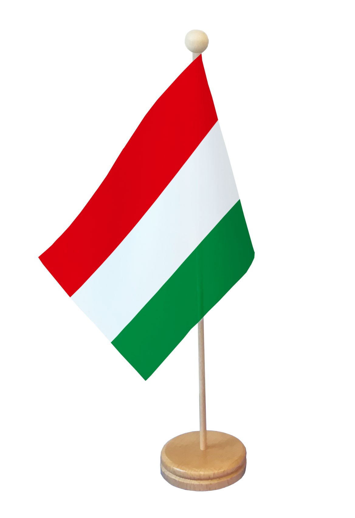 Drapeau de table Hongrie socle bois