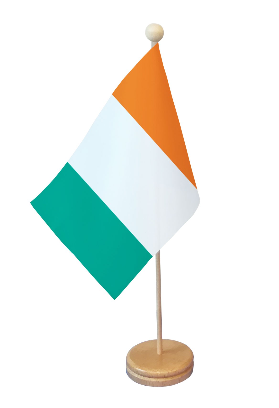 Drapeau de table Irlande socle bois