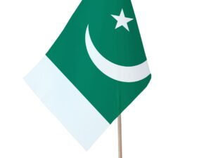 Drapeau de table Pakistan socle bois