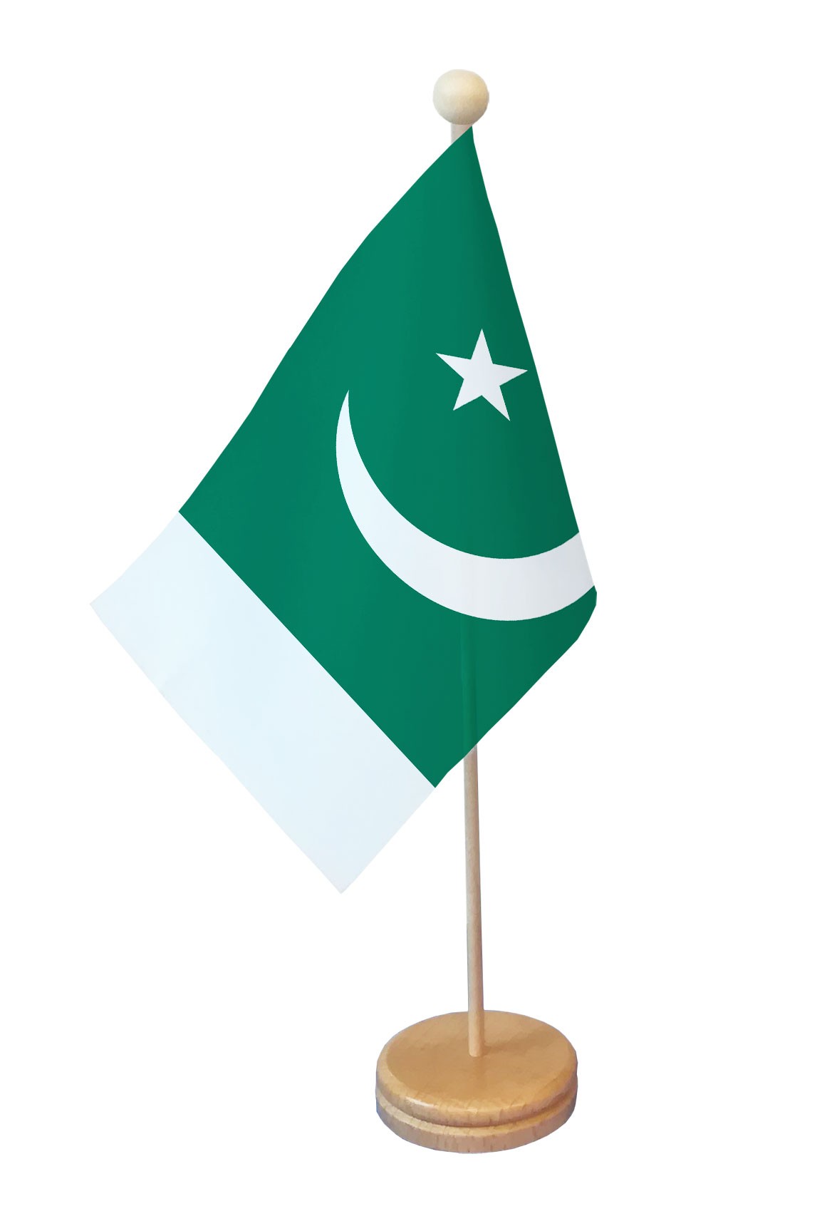 Drapeau de table Pakistan socle bois