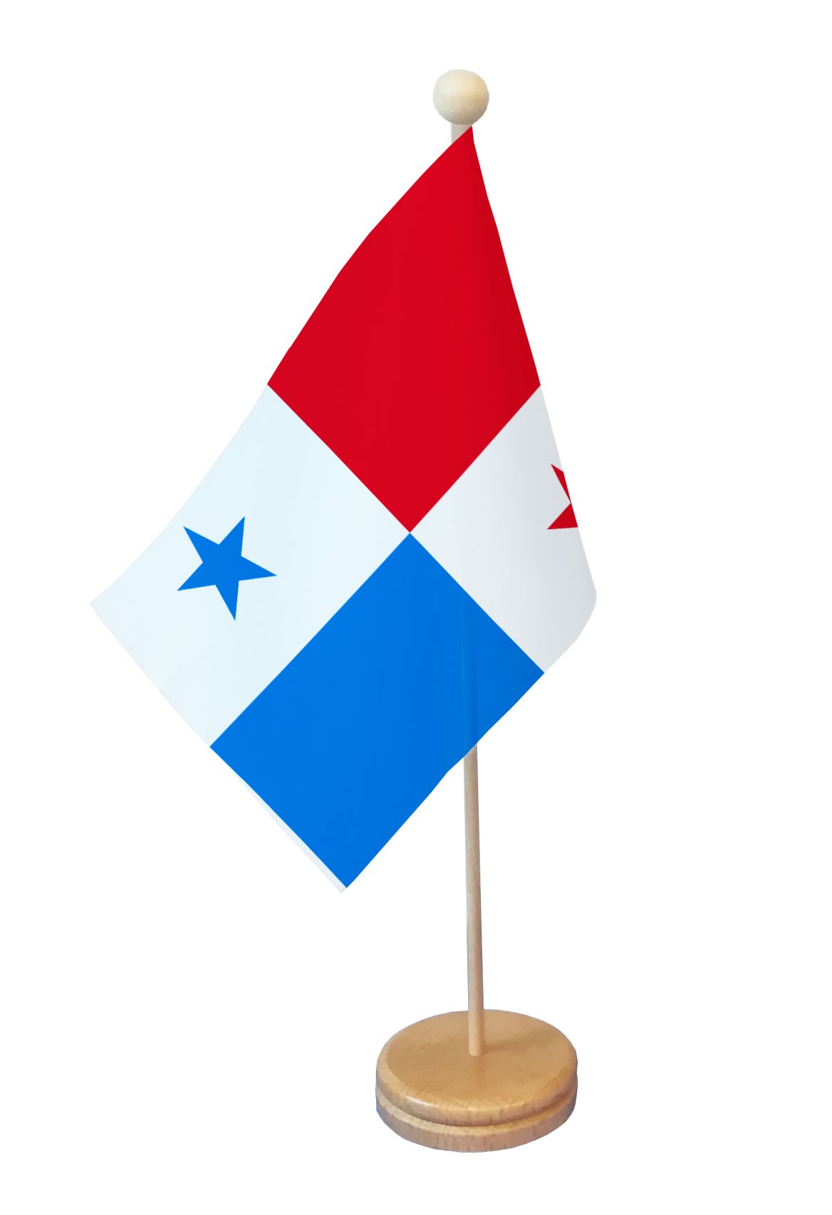 Drapeau de table Panama socle bois