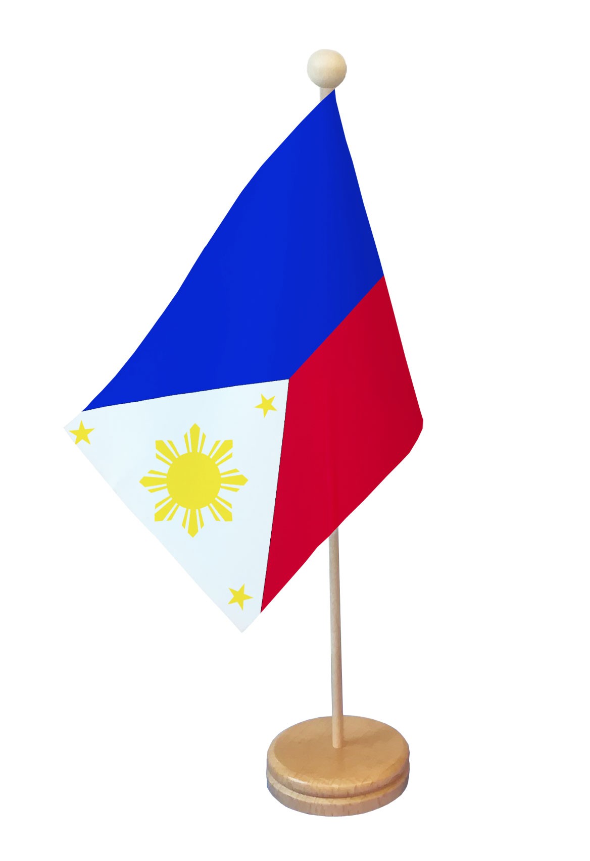 Drapeau de table Phillipines socle bois