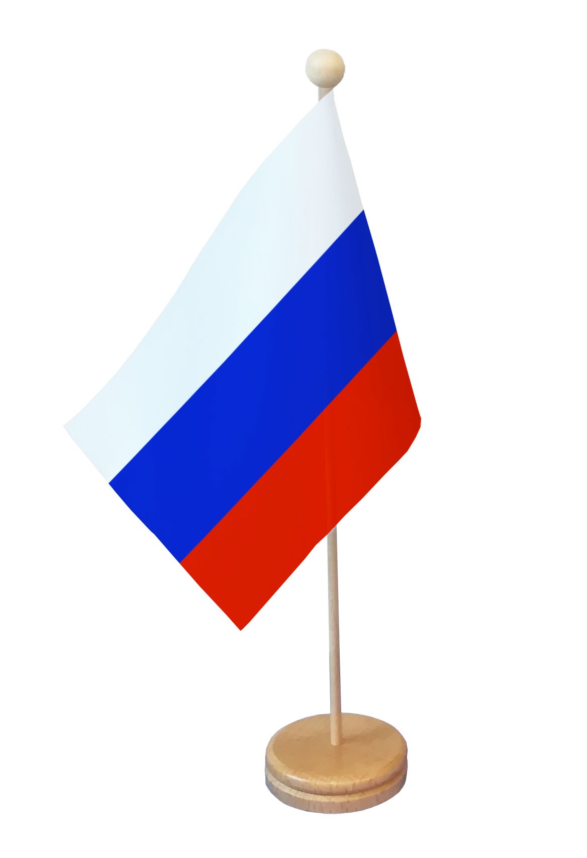 Drapeau de table Russie socle bois