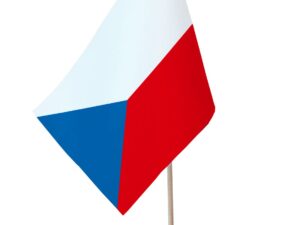 Drapeau de table Tchèque (Rép.) socle bois