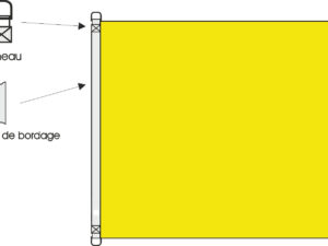 Pavillon plage jaune 125*150