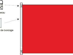 Pavillon plage rouge 125*150