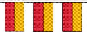 Guirlande tissu Bicolore Jaune et rouge